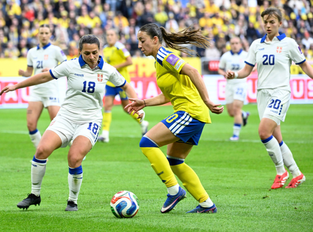 Fudbalerke Srbije poražene od Švedske u kvalifikacijama za Svetsko prvenstvo
