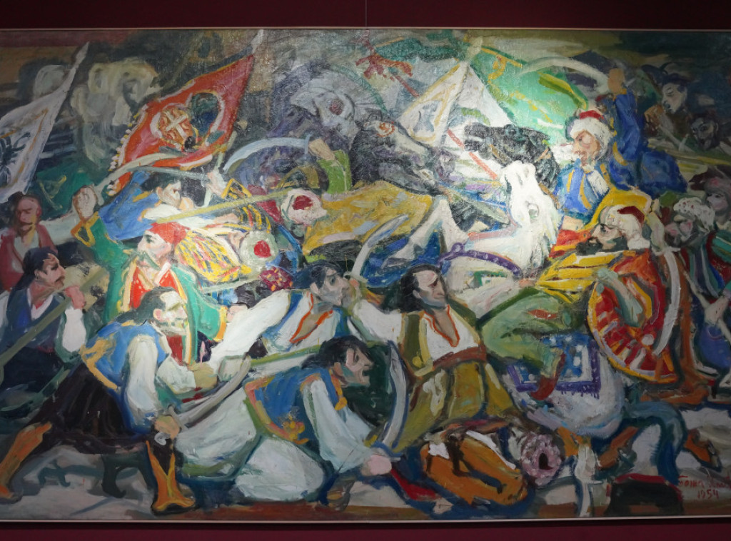 Restaurirana slika "Boj na Čegru" predstavljena u Istorijskom muzeju Srbije nakon sedam decenija