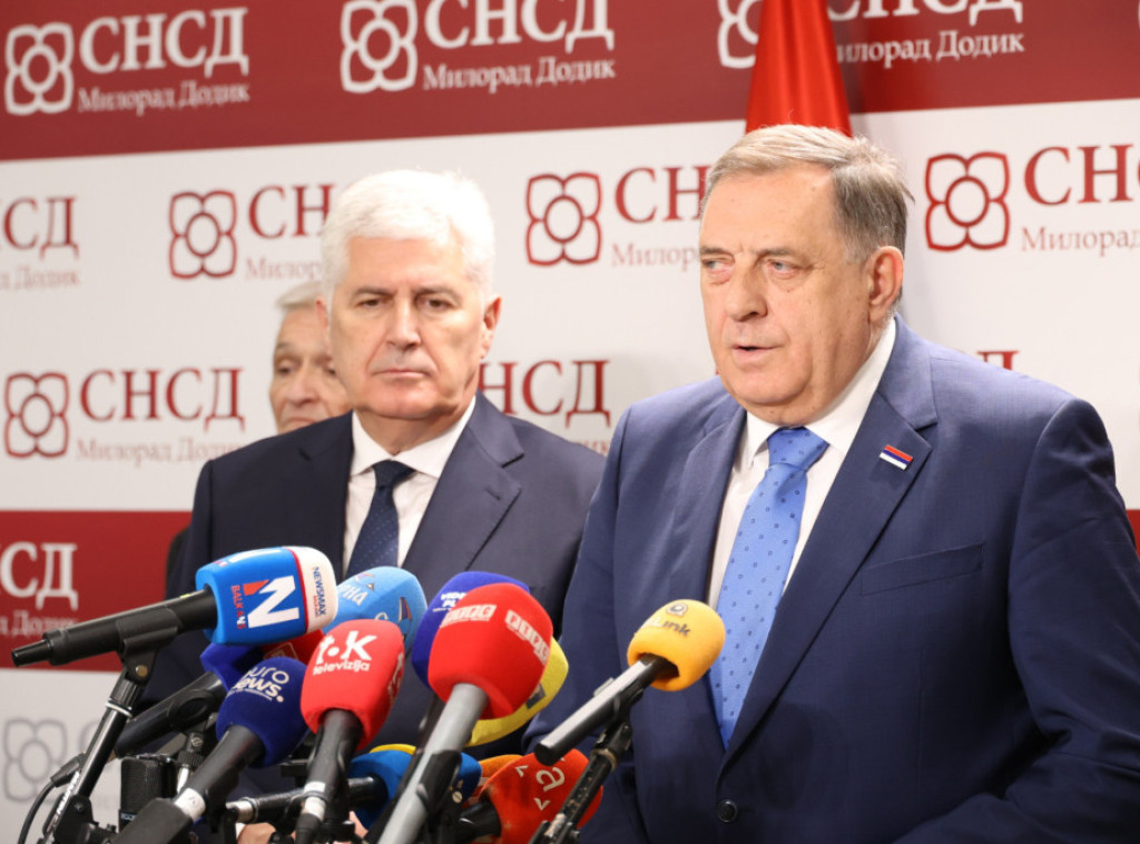 Dodik: SNSD i HDZ BiH su partneri i to će biti i ubuduće; Čović: Partnerstvo i razumevanje sa SNSD na dobrom nivou