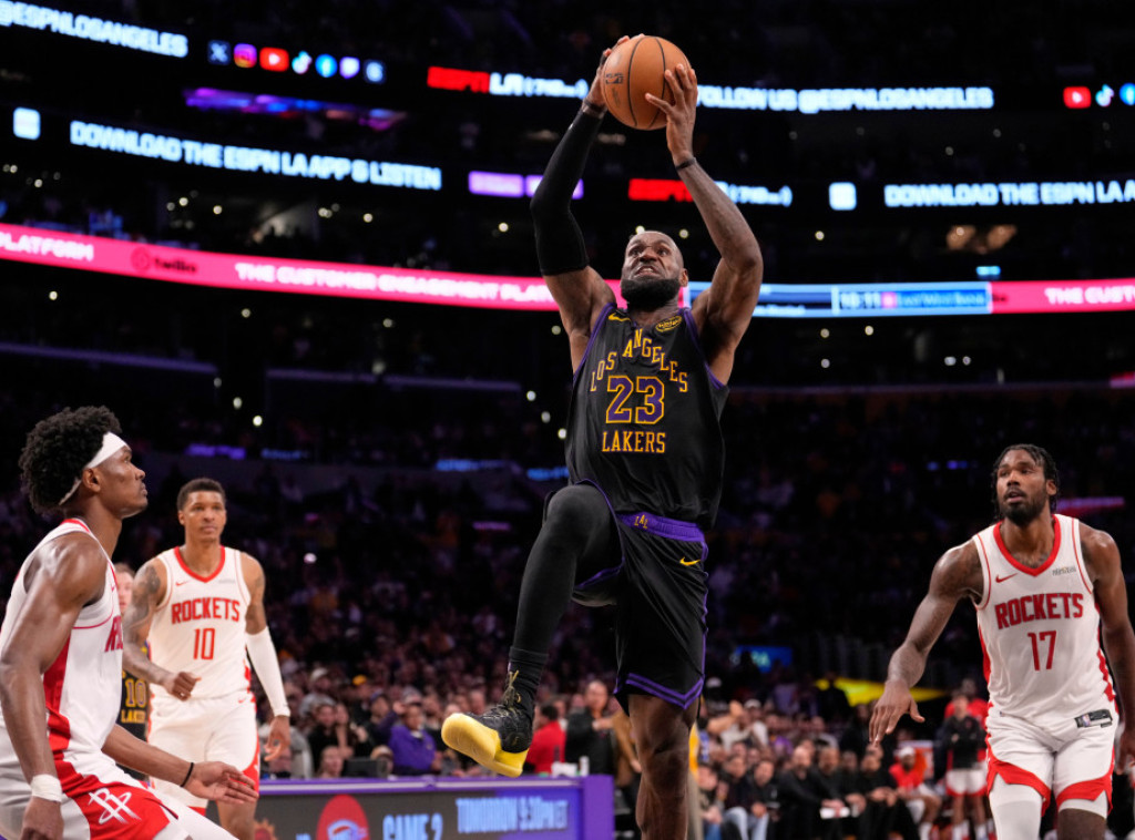 Košarkaši Los Anđeles Lejkersa poveli 2:0 protiv Hjustona u plej-ofu NBA lige