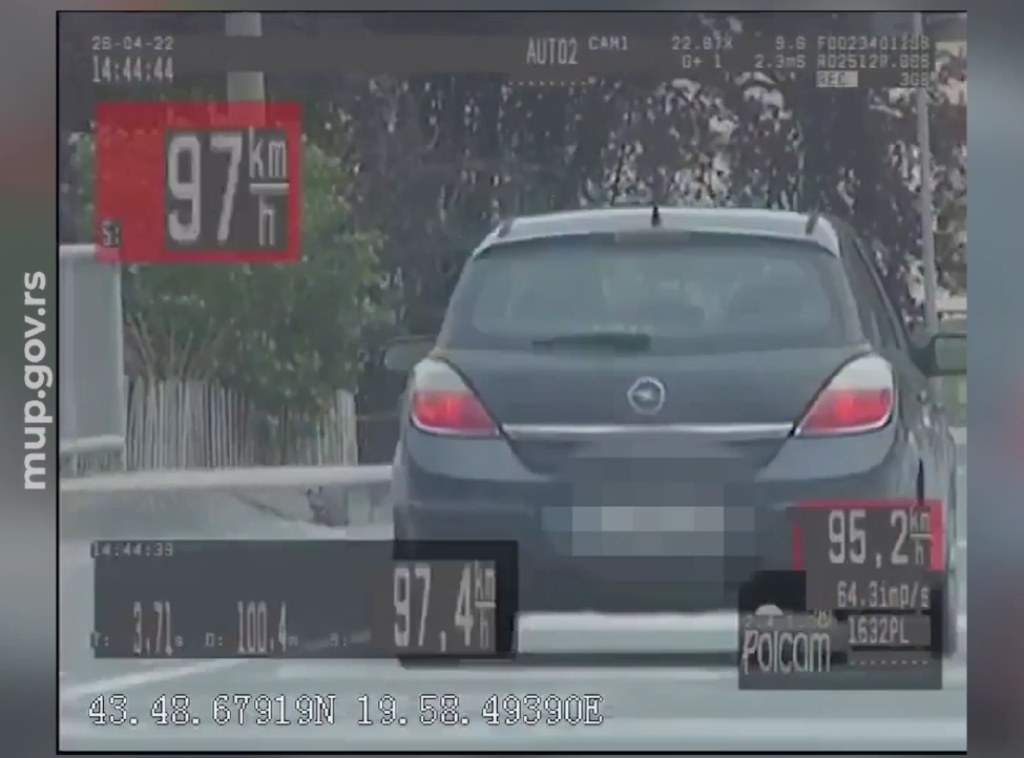 Prekršajna prijava protiv vozača koji je u zoni škole u Požegi vozio 97 kilometara na sat