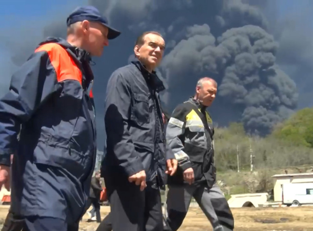 Požar u rafineriji u Tuapseu lokalizovan nakon pada drona