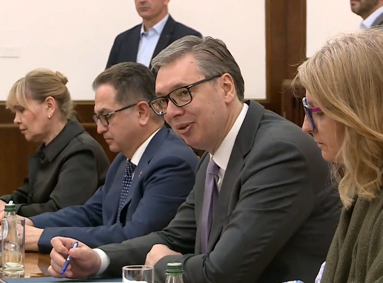 Vučić se sastao sa predsednikom Predstavničkog doma češkog parlamenta Okamurom