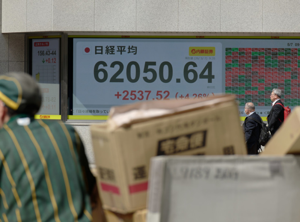 Japanske akcije na rekordnom nivou, Nikkei prvi put iznad 62.000 poena