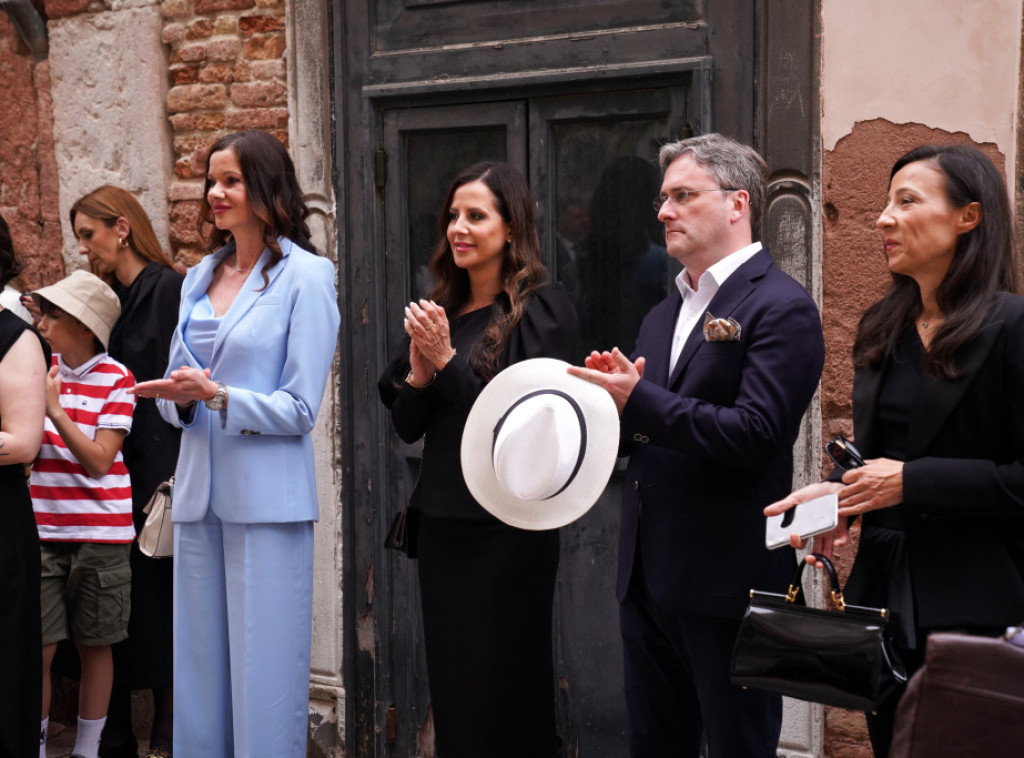 Nikola Selaković i Tamara Vučić na otvaranju paviljona Gruzije i BiH na Bijenalu u Veneciji