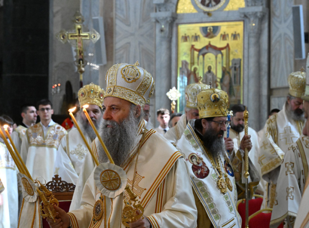 Počelo redovno zasedanje Sabora SPC u Beogradu, patrijarh Porfirije služio sabornu liturgiju