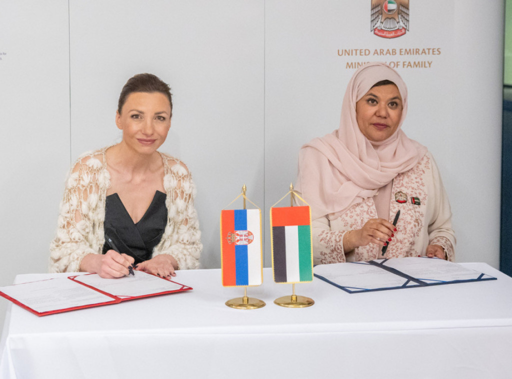 Ministarka Macura u Abu Dabiju potpisala Memorandum o razumevanju sa ministrkom porodice UAE