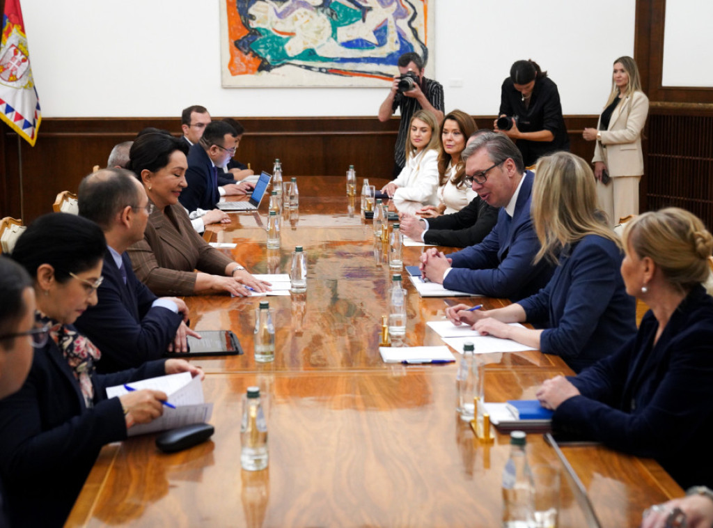 Vucic receives Uzbek Senate speaker