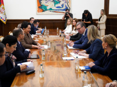 Vucic receives Uzbek Senate speaker