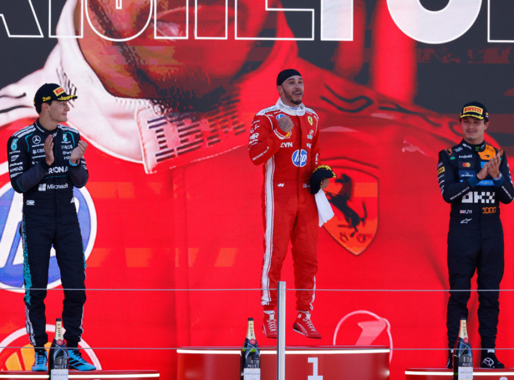 Formula 1: Hamilton u Barseloni zabeležio prvu pobedu u Ferariju, Antoneli odustao