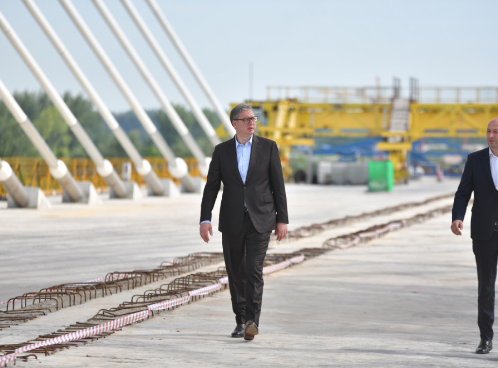 Vučić: Gradi se prelep most kod Novog Sada, ogromni koraci napred za Srbiju