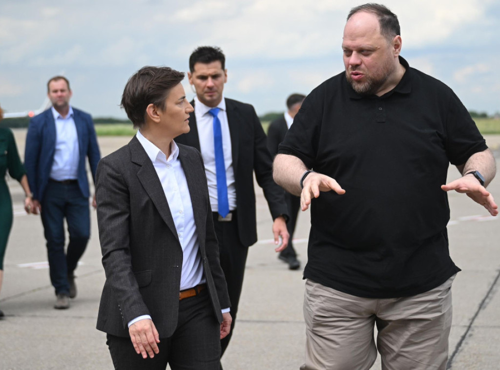 Predsednik Vrhovne rade Ukrajine Stefančuk stigao u Beograd, dočekala ga Brnabić