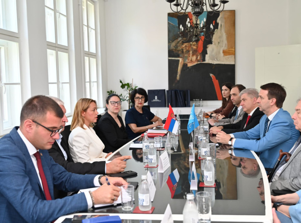 Gnjatović sa direktorom JINR-a Grigorijem Trubnikovim o unapređenju saradnje
