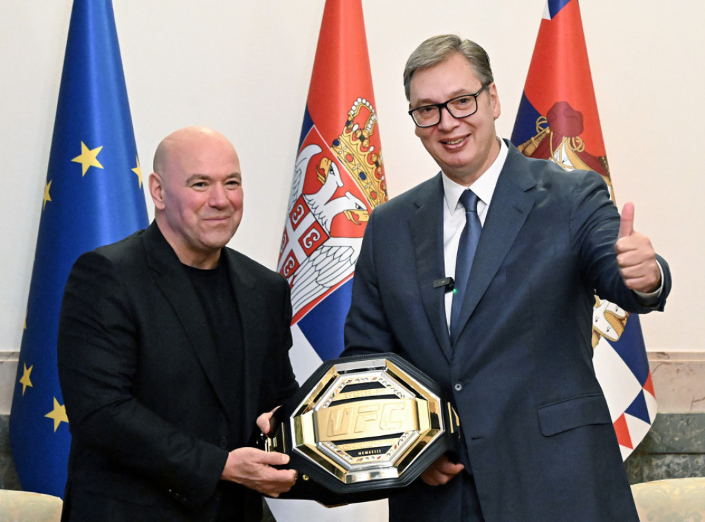 Vučić sa Vajtom iz UFC: Hvala što ste izabrali Srbiju, ugostićemo vas najbolje moguće