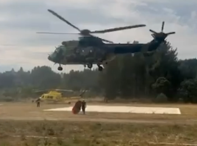 Super Puma MUP-a Srbije angažovana na gašenju požara u Španiji