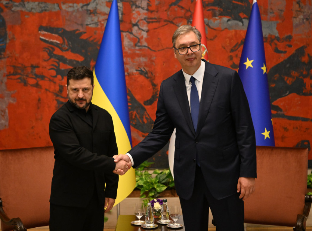 Počeo sastanak Vučića i Zelenskog u Palati Srbija