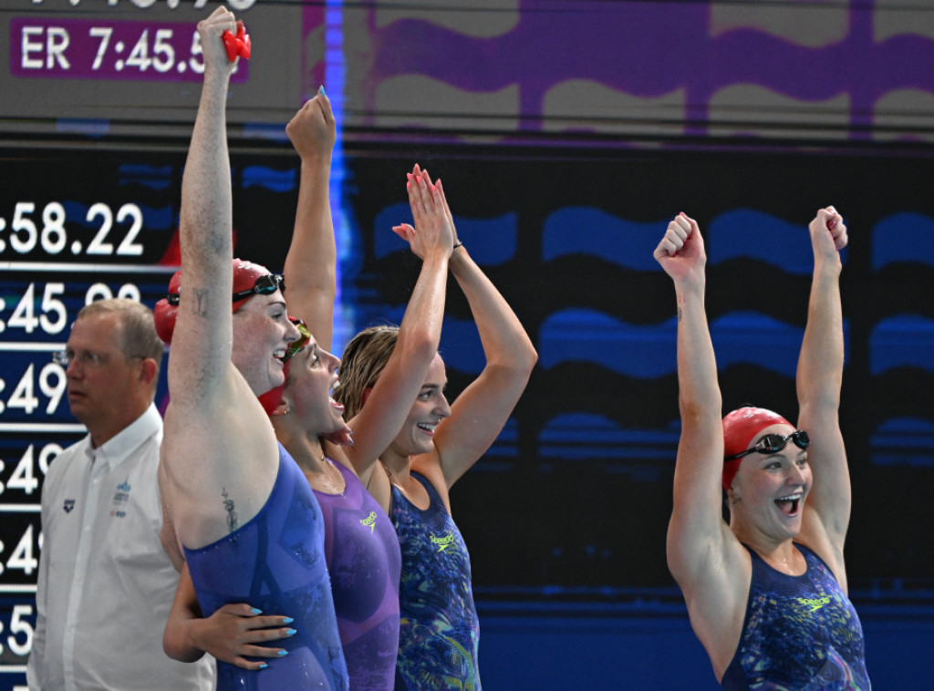 Zlatne medalje za britanske štafete na 4x200 metara slobodnim stilom na EP u plivanju