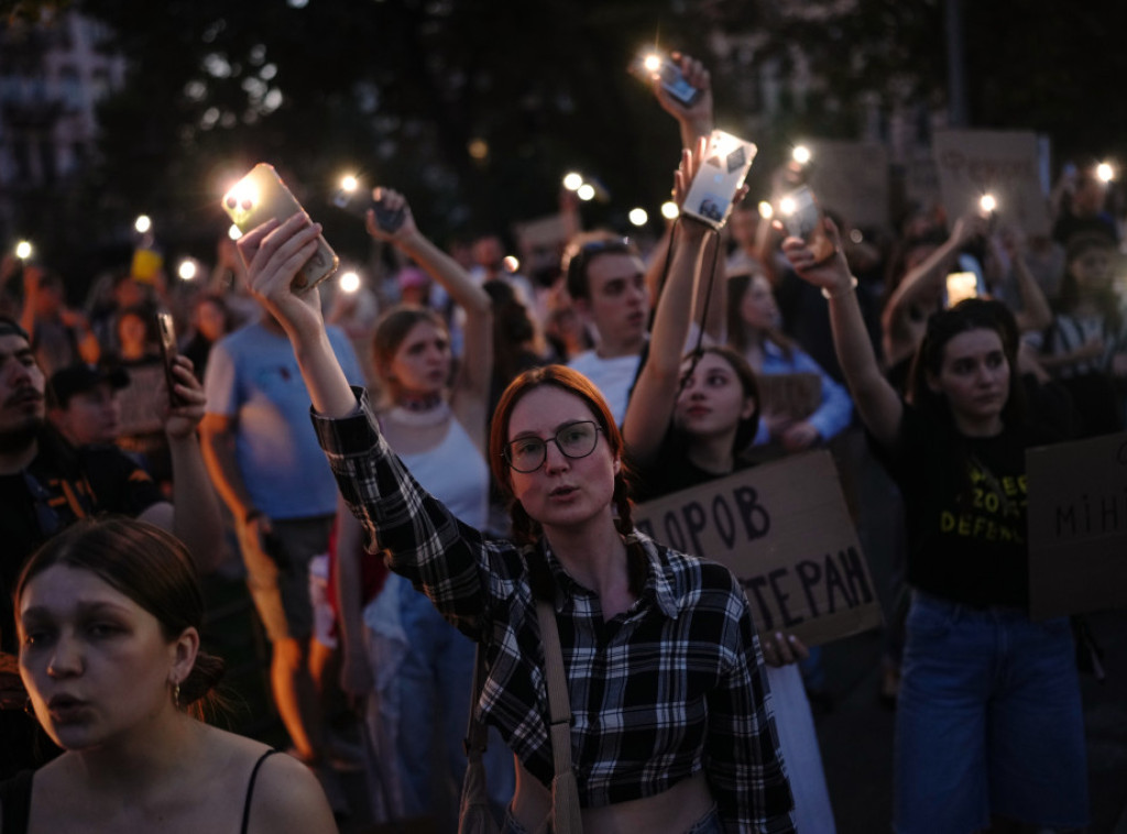 U Kijevu održan protest podrške smenjenom ministru odbrane Mihailu Fedorovu