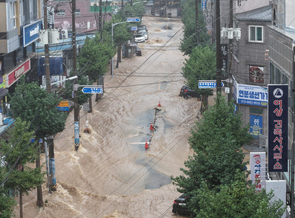 Više od 2.500 prijava štete zbog obilnih kiša u Južnoj Koreji