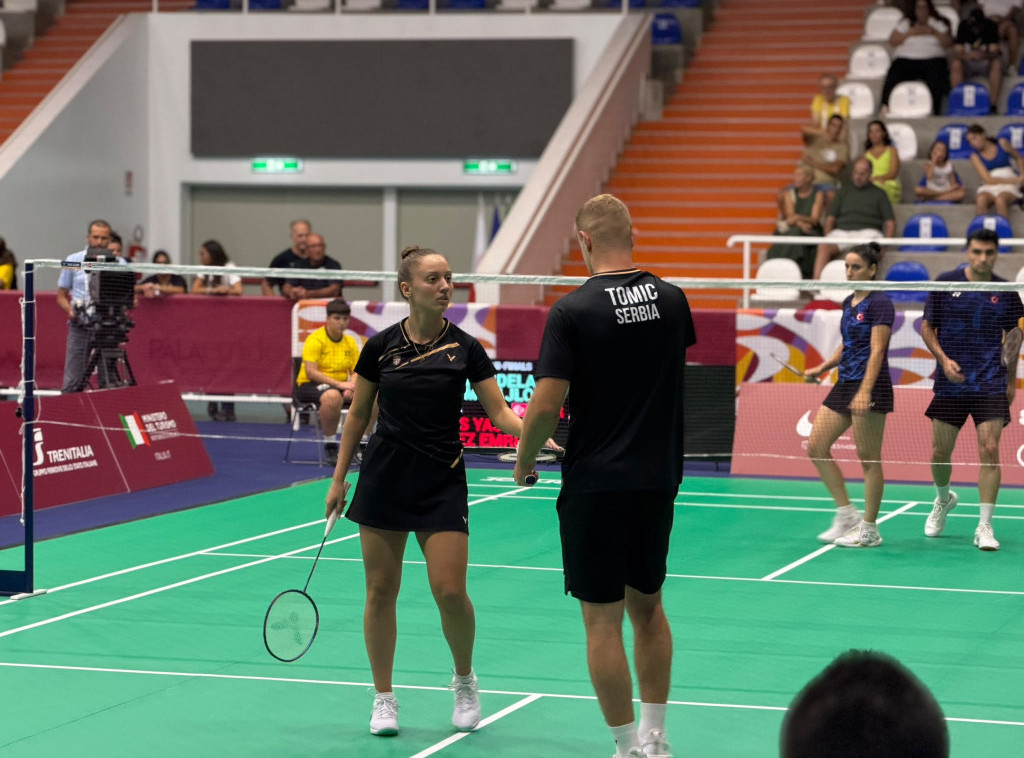 Dubl miks Srbije u badmintonu Tomić/Vitman osvojio bronzanu medalju na Mediteranskim igrama u Tarantu