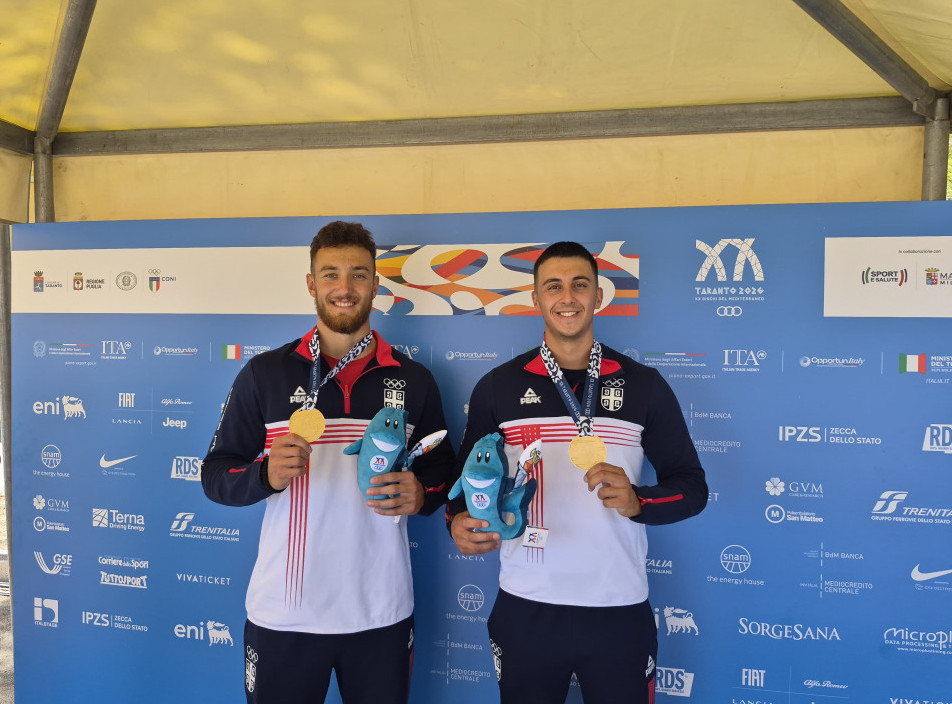 Srpski kajakaši Strahinja Dragosavljević i Veljko Vještica osvojili zlato na Mediteranskim igrama