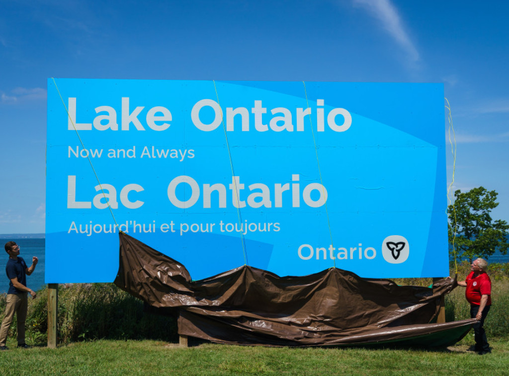 Kanada postavila natpis ''Jezero Ontario. Sada i zauvek''