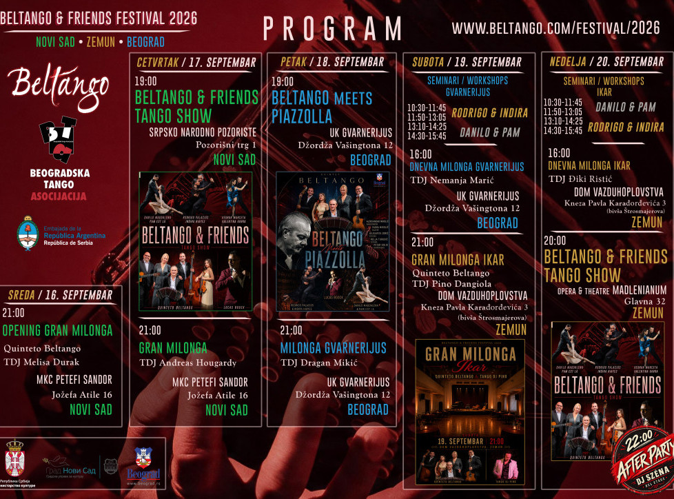 Festival "Beltango & Friends" od 16. do 20. septembra