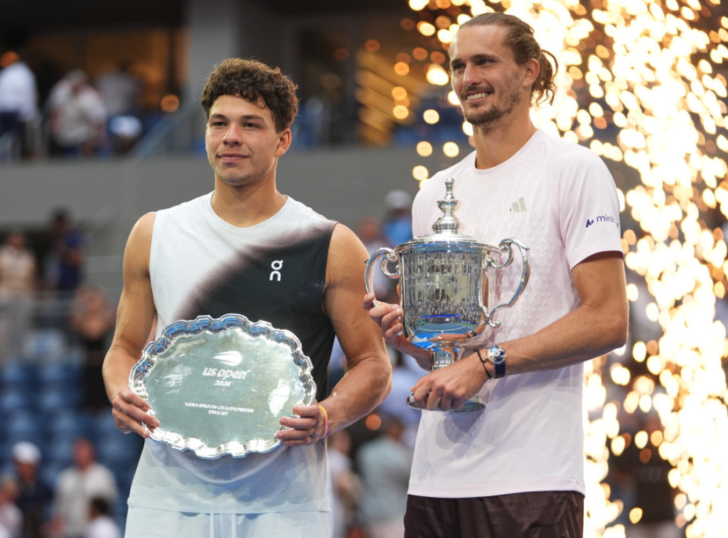 Finale US opena između Zvereva i Šeltona pratilo rekordnih 3,2 miliona gledalaca