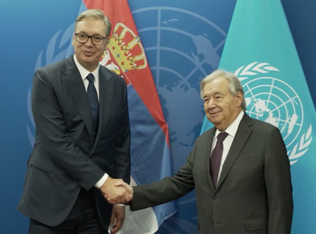Vučić se sastao sa generalnim sekretarom UN Antoniom Guterešom u Njujorku