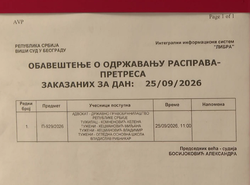 Završeno pripremno ročište na suđenju Kecmanovićima, nastavak u novembru