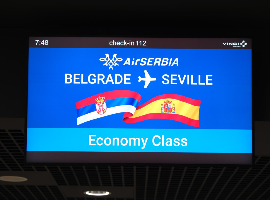 Stotinu putnika na prvom letu Er Srbije za Sevilju