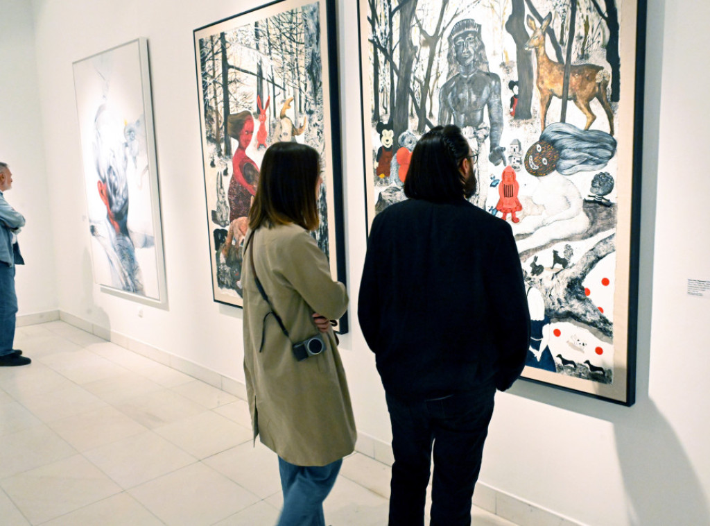 Otvorena izložba dobitnika nagrade za crtež "Vladimir Veličković" u Galeriji SANU